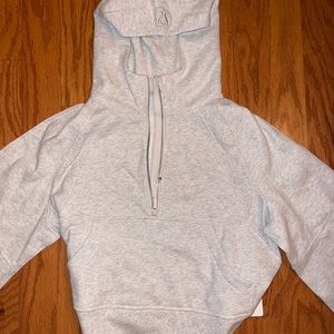Scuba 1/2 zip oversized hoodie
